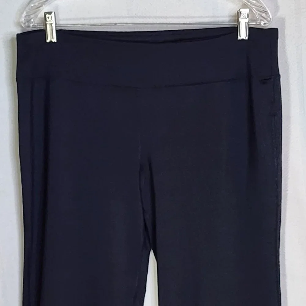 Sport-Tek Ladies NRG Polyester Spandex Black Wide Leg Stretch Fitness Pant Sz XL - Picture 2 of 16